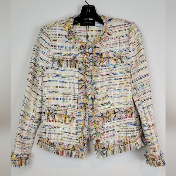 NWT Kobi Halperin Devyn Tweed Blazer In JKI Rainbow Size XS - Picture 7 of 16